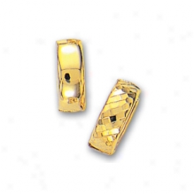 14k Yellow Hingxe Reversible Earrings