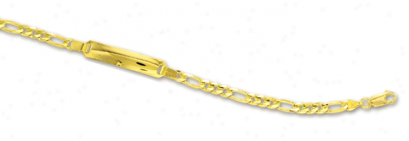 14k Yellow Id Bracelet - 8 Inch