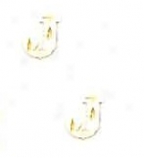 14k Yellow Initial J Friction-back Post Earrings