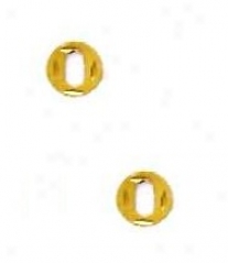 14k Golden Initial O Friction-back Post Earrings