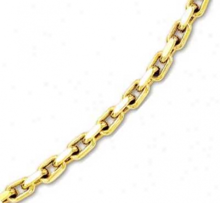 14k Yellow Mens Conspicuous Cable Link Bracelet - 8.75 Inch