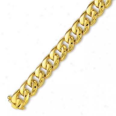 14k Yellow Mens iLnk Bracelet - 8.5 Inch