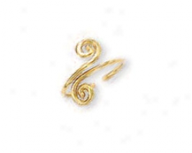 14k Yellow Spiral Toe Ring