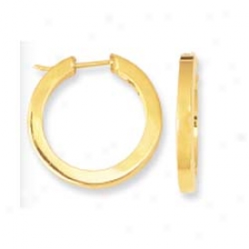 14k Yellow Adjusted Tube Hoop Earrings