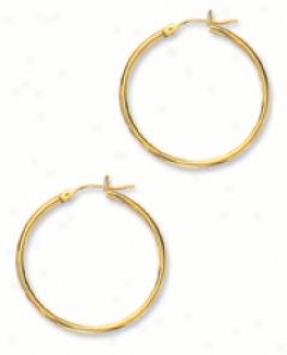 2.0 Mm 1 1/4 Inch Hoop Earrigs