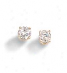 .25 Ctw Round Diamond Stye Earrings (1/4ctw - I1/2 - J-k)