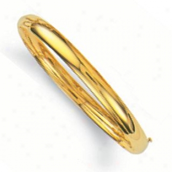 6 Mm 8 Inch High Polish Bangle Bracelet