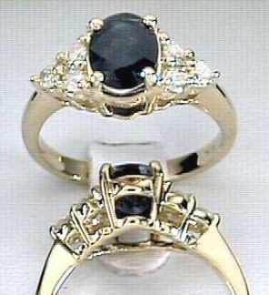 Australian Sapphire & Diamond Ring