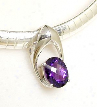 Bold Deep Amethyst Slide Pendant