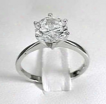 Brilliant Cz Cubic Zirconia Solitaire Ring