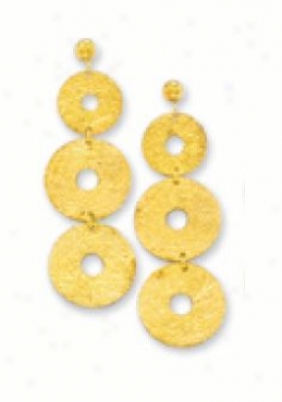 Circle Leave Earrings