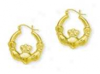 Claddaugh Hoop Earrings