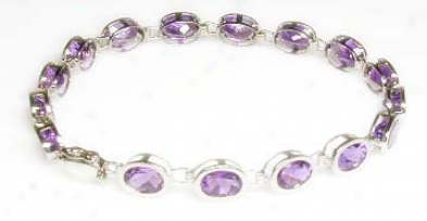 Elegant Amethyst Bezel Bracelet