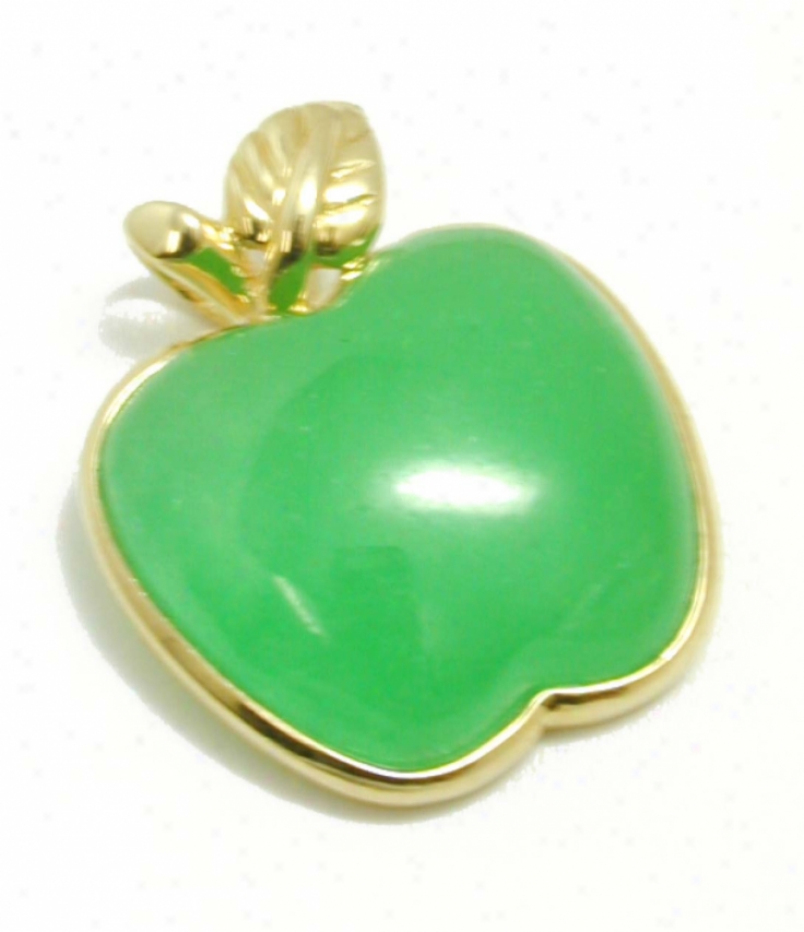 Elegan Green Jade Apple Pendant