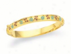 Enamel Childrens Flower Bangle