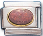 Gem Red Opal Italian Charm Link