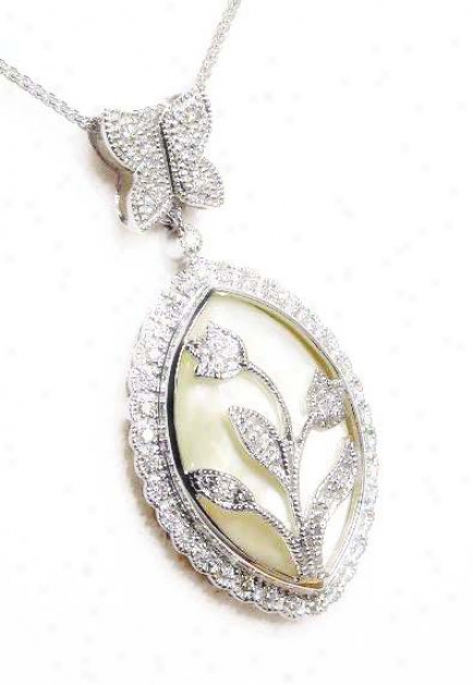 Heirloom Mother Of Pearl & Diamond Pendant