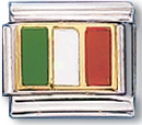 Italian Flag Language of Italy Charm Link