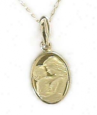 Mothers Love Gold Cameo Pendant