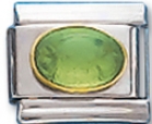 Oval 08 - August Synthetic Peridot Charm