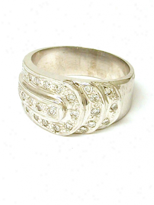 Pave Round Diamond Band