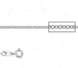 Platinum 18 Inch X 1.5 Mm Cable Chain Necklace