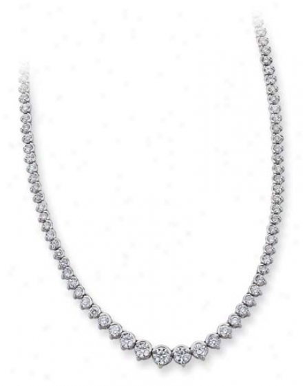 Platinum 8.06 Ct Diamond Necklace