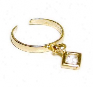 Priness Cubic Zirconia Cz Dangling Toe Ring