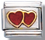 Red Hearts Italian Cgarm Ring