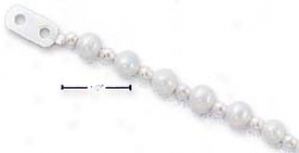 Ss 12-14 Inch Adj. Cuildrens Freshwatet Pearl Beads Necklace
