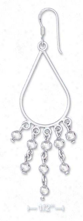 Ss 1.25 Inch Liberal Wire Teardrops Earrings In the opinion of Ball Dangles