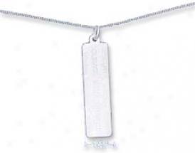 Ss 16 In. Curb Chain 11 X 40mm Courage Wisdom Strength Charm