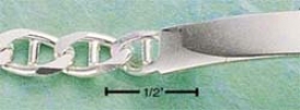 Ss 7 Inch Marina Id Bracelet (40mm Engraving Area)