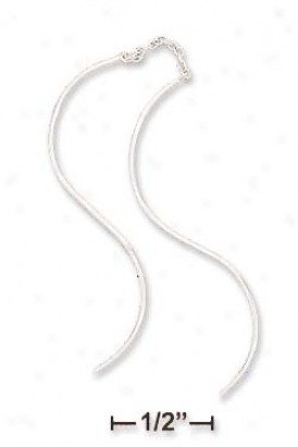 Ss Double S Wire Earrings Threada (appr. 3.5 Inch)