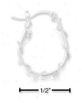 Ss Double Wire Cable Wrapped U Hoop Earrings French Lock