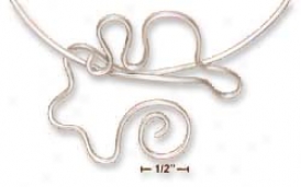 Ss Tubular Wire Random Squiggle Upper Arm Ring Bracelet