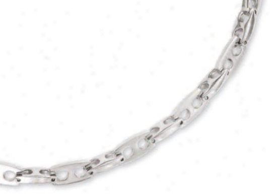 Stainless Steel 6 Mm Mens Link Necklace - 22 Inch