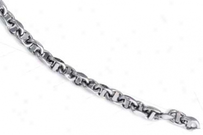 Spotless Steel Designer Mens Link Bracelet - 8.5 Inch