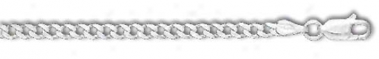 Sterling Silver 10 Inch X 3.0 Mm Curb Chani Anklet