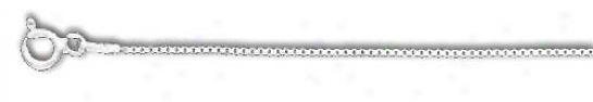Sterling Silver 16 Inch X 1.0 Mm Box Chain Necklace