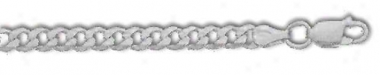 Sterling Silver 16 Inch X 4.5 Mm Breast-wall Chain Necklace