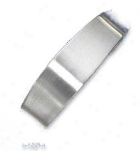 Sterling Silver 17mm Tapered Cuff With Brushed Finish