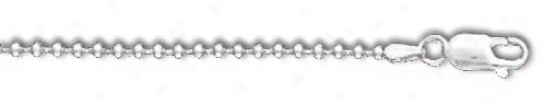 Sterling Silver 24 Inch X 2.0 Mm Bead Chain Necklace