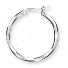 Genuine Silver 2.50mm Hoop Earrings