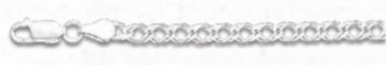 Sterling Silver 30 Inch X 4.0 Mm Rombo Chain Necklace