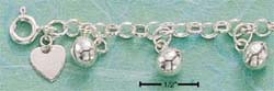 Sterlint Silver 7 Inch Chime Globe Bracelet