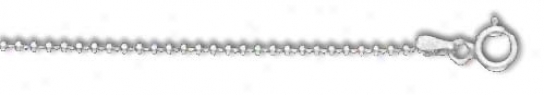 Genuine Silver 7 Inch X 1.2 Mm Mould Chain Bracelet
