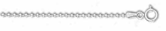 Sterling Silver 7 Inch X 1.6 Mm Bead Chain Bracelet