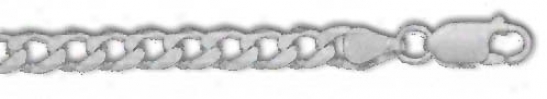 Sterling Silver 7 Inch X 6.0 Mm Curb Chain Bracelet