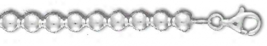 Sterling Silver 7 Inch X 7.0 Mm Ball Chain Bracelet